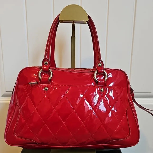 Coach 2011 Red Patent Leather Quilted Satchel - Picture 3 of 13